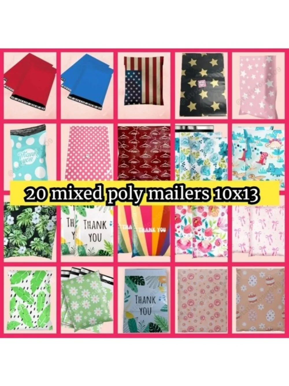20 assorted mystery mixed polymailers size 10x13